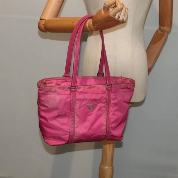 PRADA Hand Bag Nylon Pink Auth bs18106 - Picture 14 of 16
